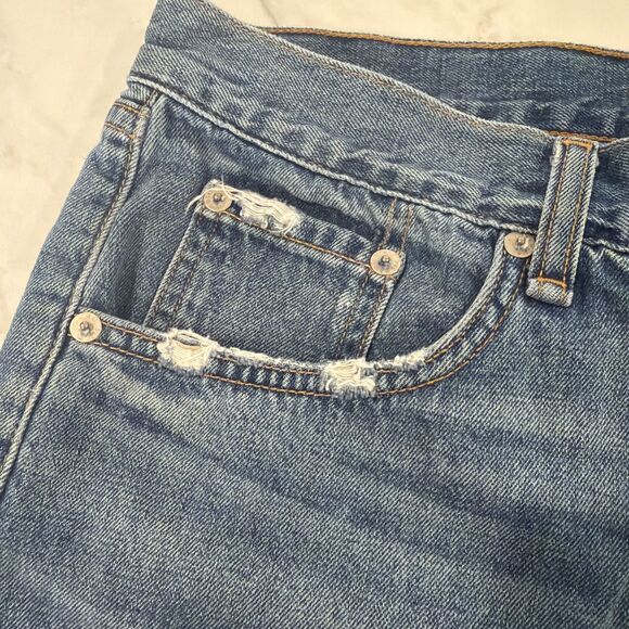 Rag & Bone Boyfriend Cut-Off Denim Shorts 29 Side Slits - Picture 2 of 7